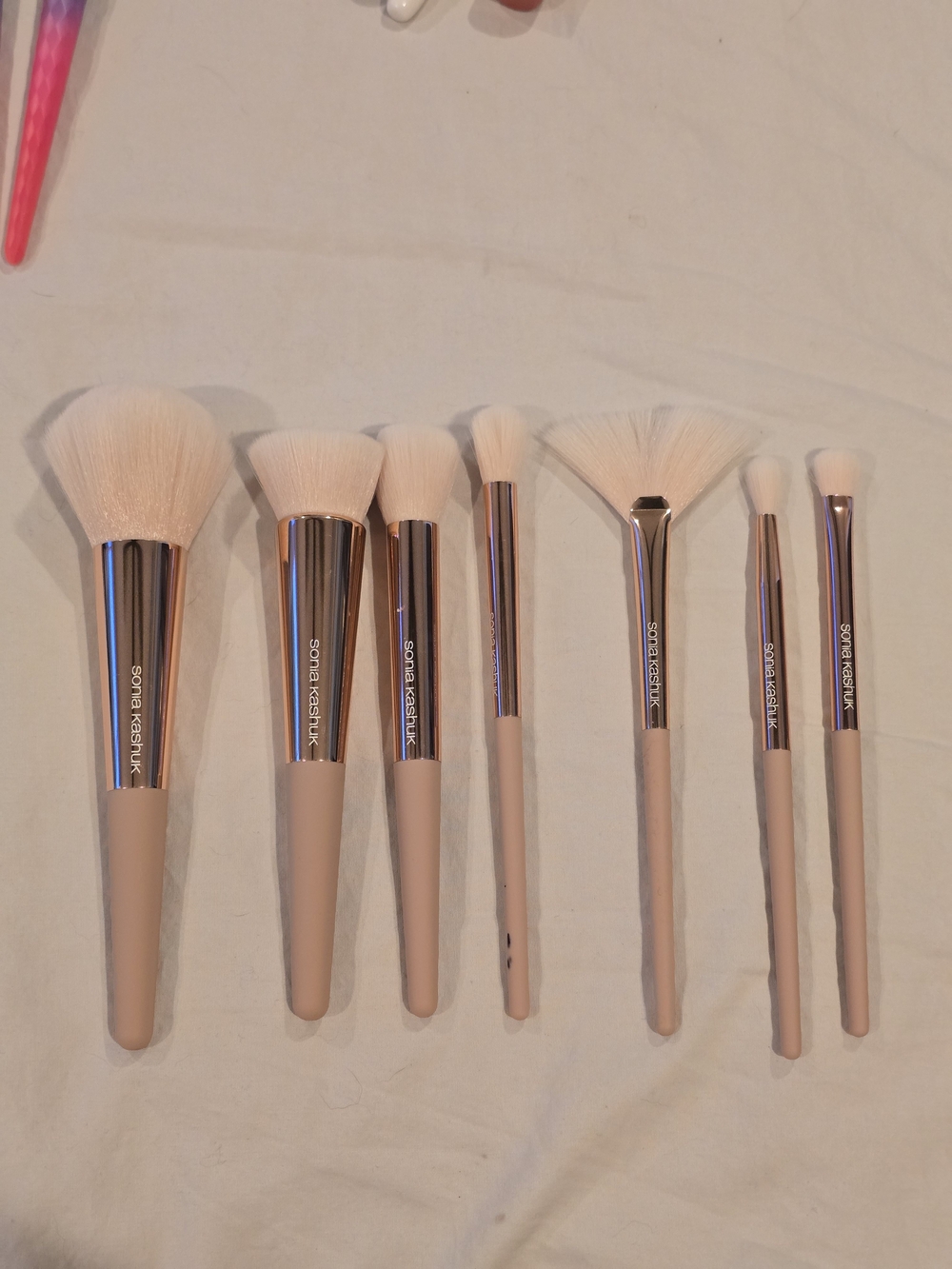 Sonia Kashuk 7-Piece Face Brush Set in Blush Pink and Rose Gold